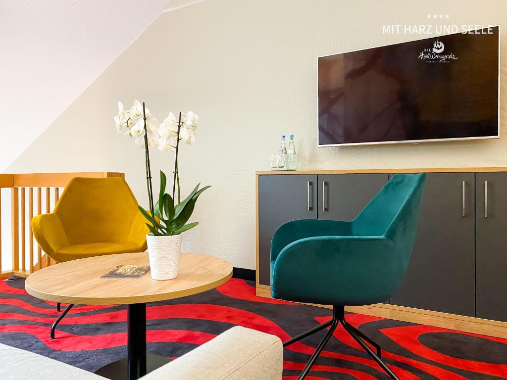 TV a/nebo společenská místnost v ubytování HKK Hotel Wernigerode