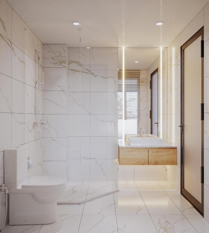 Koupelna v ubytování Rivera Suites