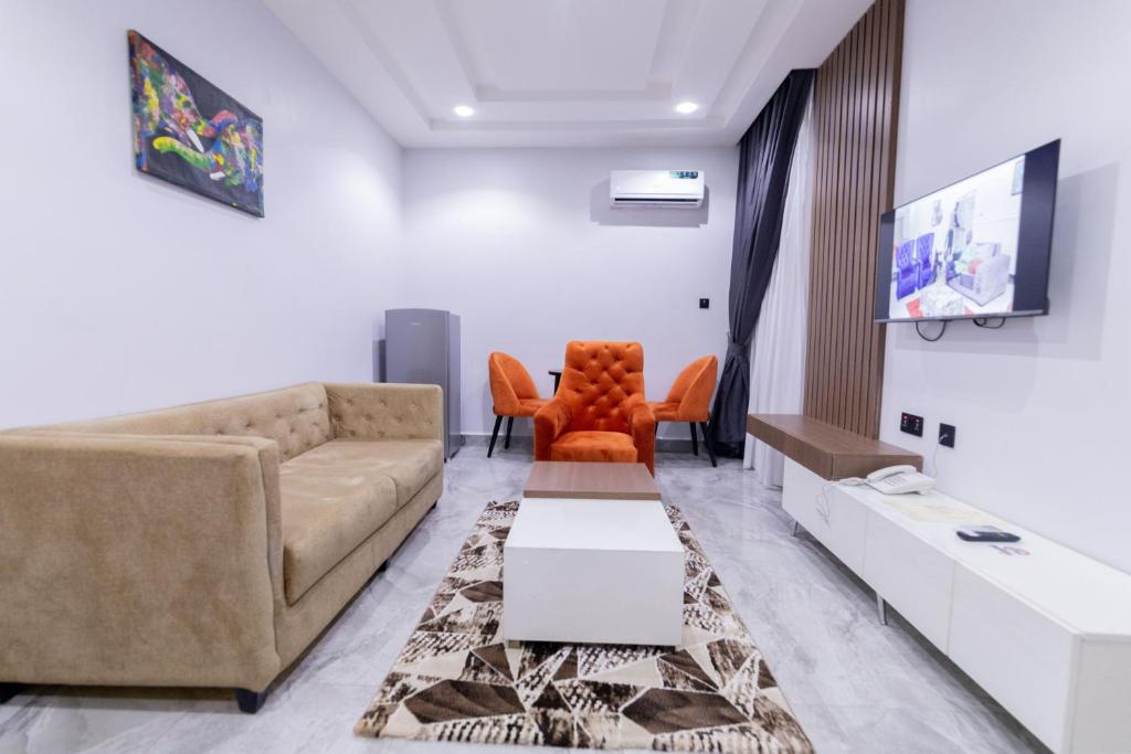 Posezení v ubytování Tranquila Hotels and Suites Abuja