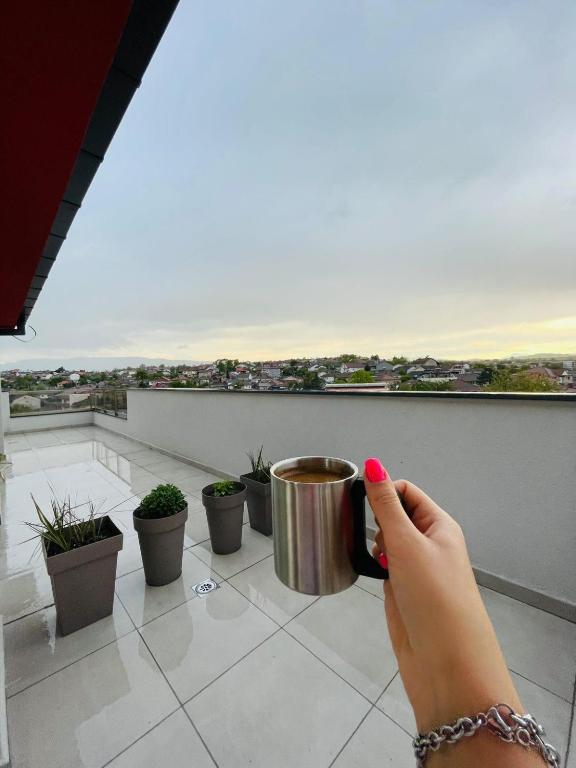 Balkón nebo terasa v ubytování Bojana Apartment Penthouse