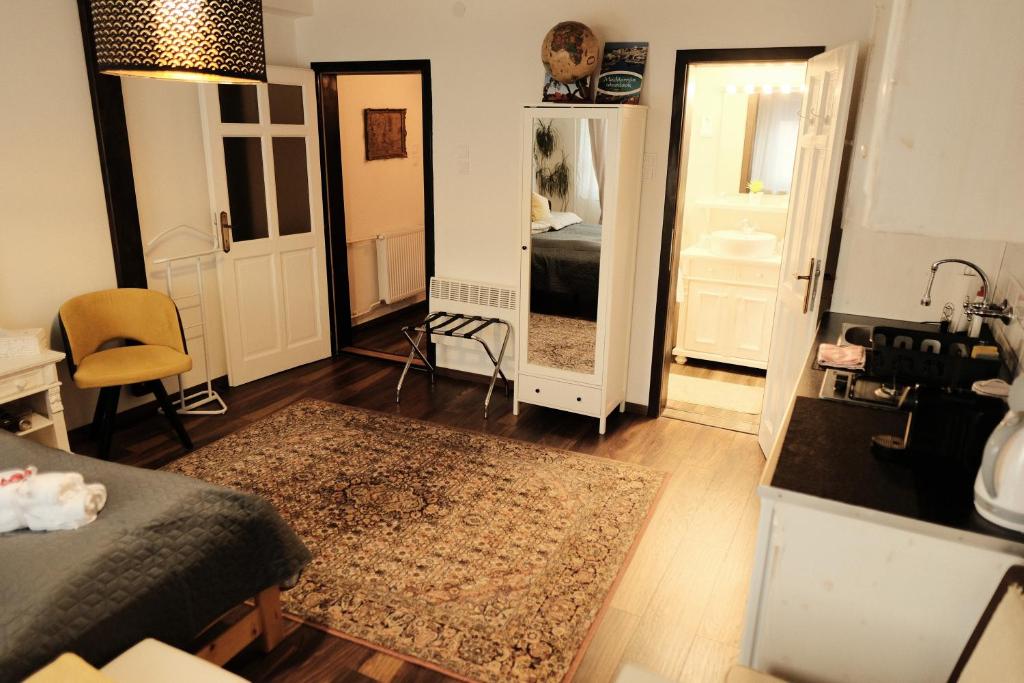 Kuchyň nebo kuchyňský kout v ubytování Kisház Apartman