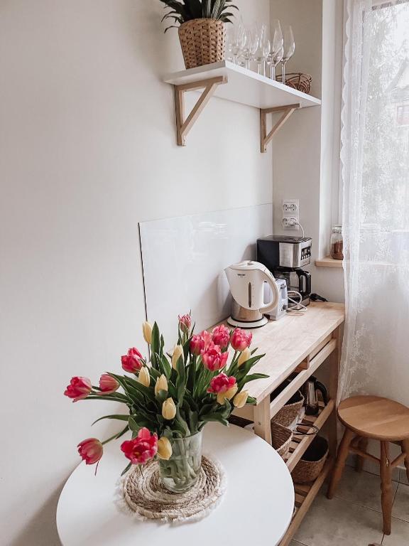 Kuchyňa alebo kuchynka v ubytovaní Koralik - BOHO Apartamenty z BALIĄ w CENIE! Kluszkowce - 1 km od Velo Czorsztyn i CzorsztynSKI