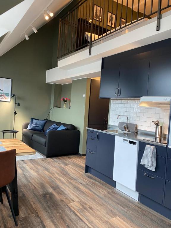 Posezení v ubytování Magnolia House Sollentuna