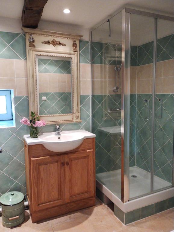 Kúpeľňa v ubytovaní Les Fleurs d'Ans