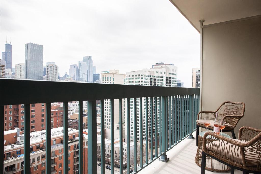 Kasa Magnificent Mile Chicago - Appartement Premium Avec Balcon (auto-enregistrement Avec Réception Virtuelle)