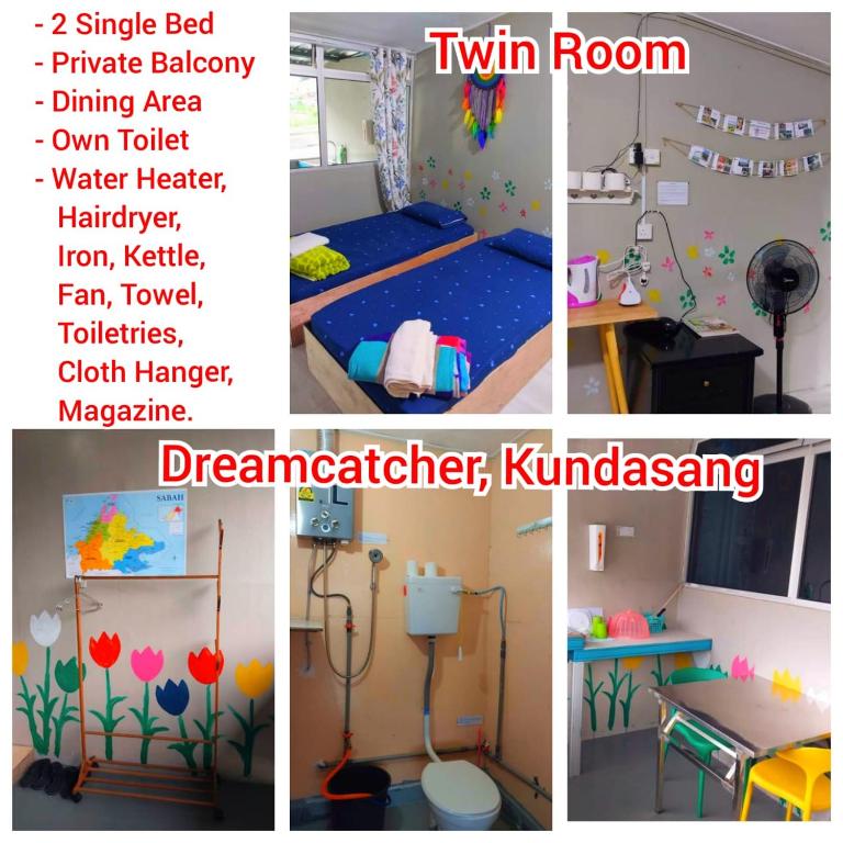 Dreamcatcher Homestay, Kundasang - Camera Doppia Con Letti Singoli Con Vista Montagna