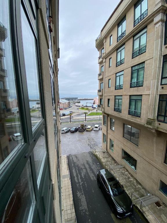 Výhled na řeku, která protéká v blízkosti apartmánu