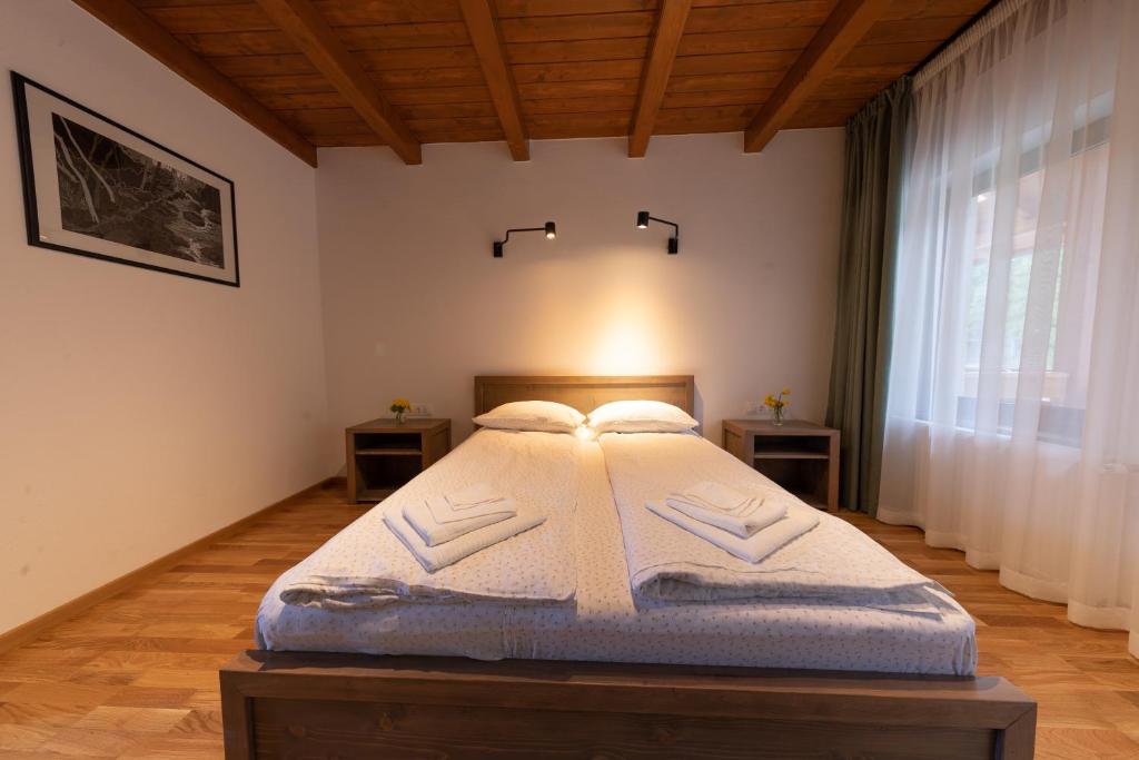 Postel nebo postele na pokoji v ubytování Castor