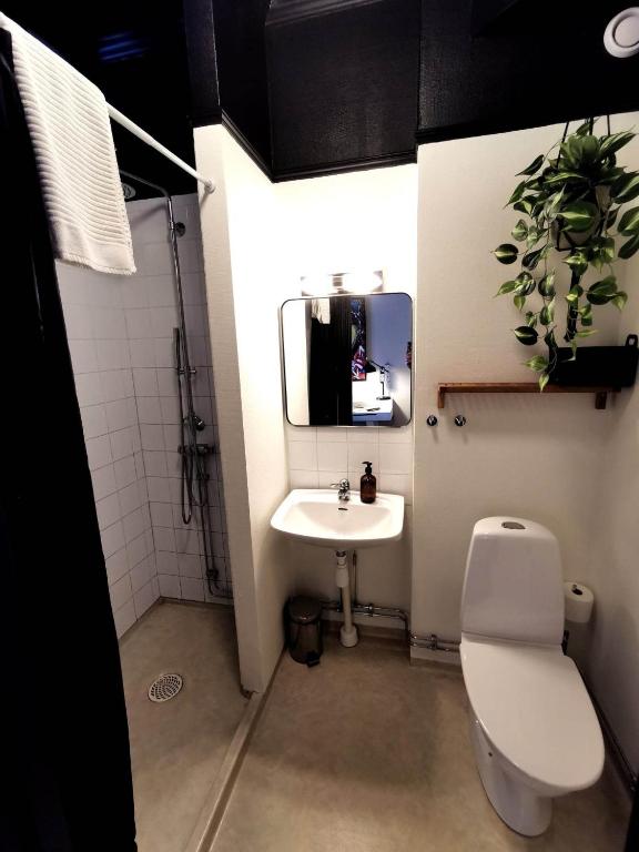 Koupelna v ubytování Hotell Temperance