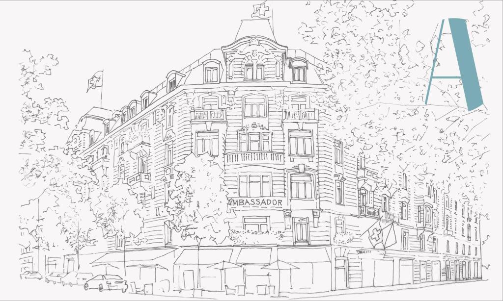 Small Luxury Hotel Ambassador Zurich - Resim 42
