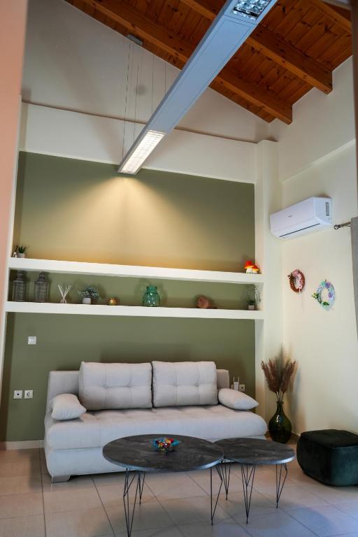 Posezení v ubytování Aggeliki's guest house