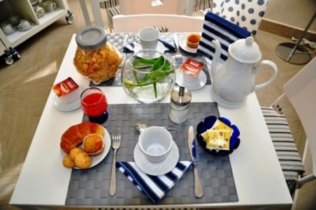 a model of a table with food on it at Bed & Breakfast Agli Horti Sallustiani in Rome