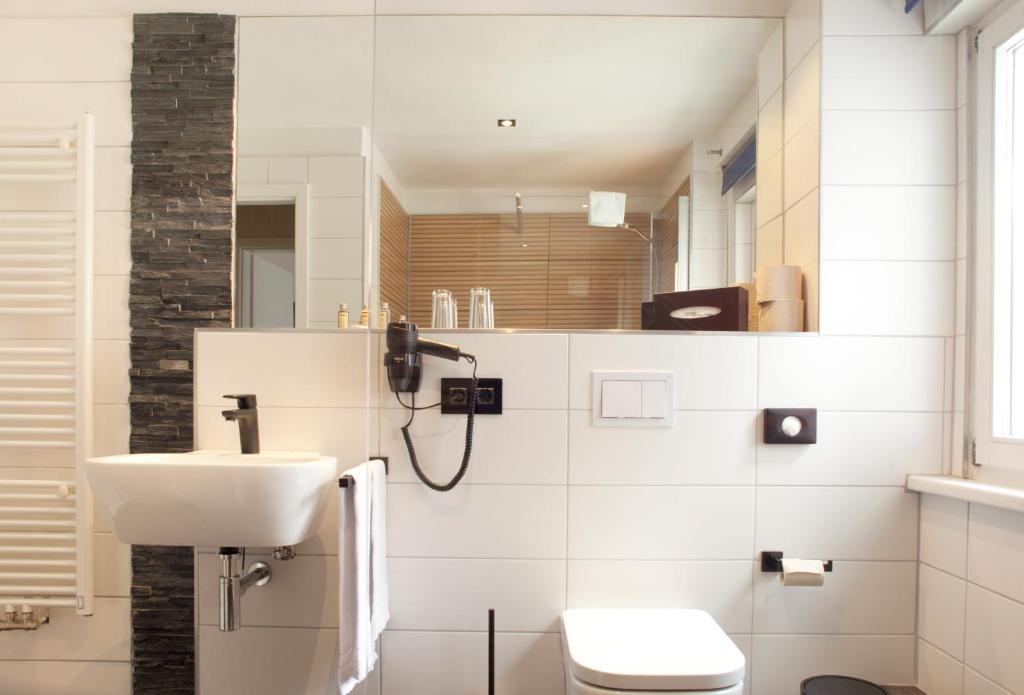 Koupelna v ubytování Hotel Schweriner Hof