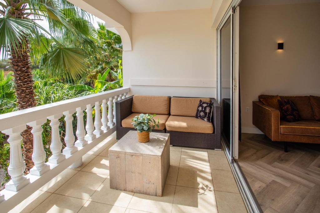 Posezení v ubytování PUUR! Appartementen Curaçao