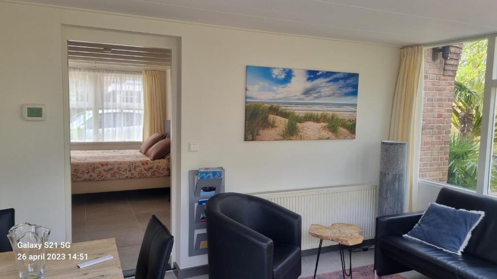 Posezení v ubytování Vakantiewoning "Aan het Bosje" ZOUTELANDE - Strand 200m !