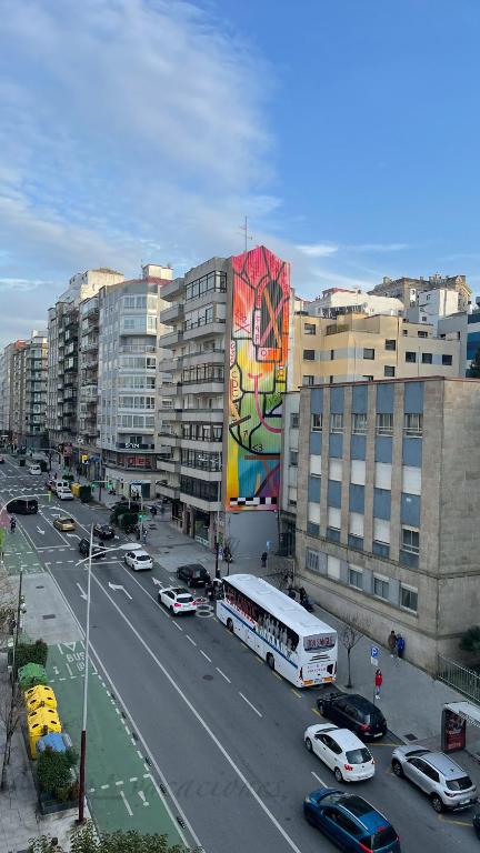 Nespecifikovaný výhled na destinaci Vigo nebo výhled na město při pohledu z apartmánu
