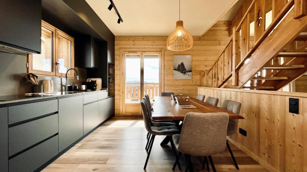 Kuchyň nebo kuchyňský kout v ubytování Chalet Snö 1750