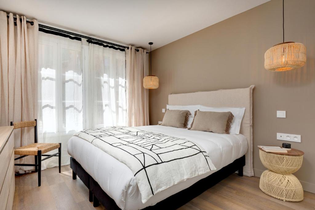 Posteľ alebo postele v izbe v ubytovaní Les Appartements de Collioure