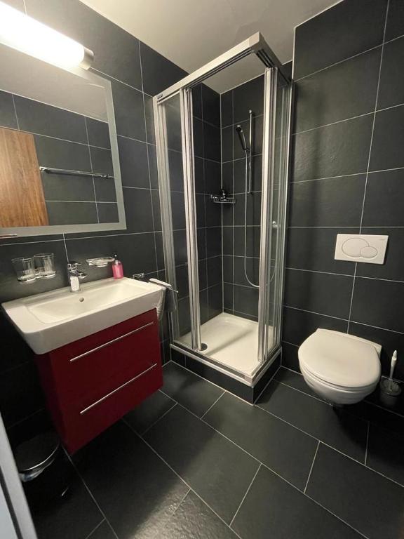 Koupelna v ubytování Haus Vitalis