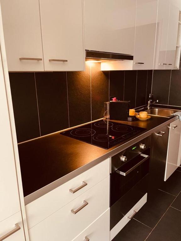 Kuchyň nebo kuchyňský kout v ubytování Haus Vitalis