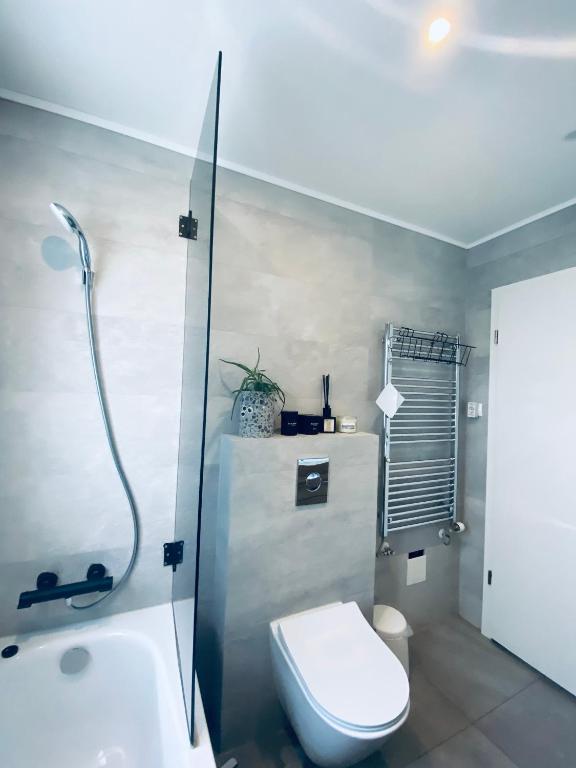 Koupelna v ubytování Easy Stay