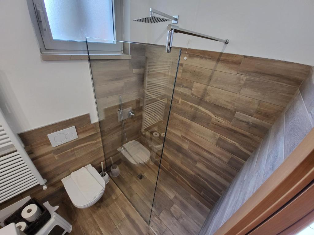 Koupelna v ubytování Hotel Garni Rosmari