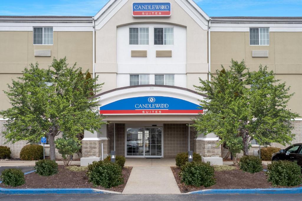 a rendering of the front of the hotel at Candlewood Suites Elkhart, an IHG Hotel in Elkhart