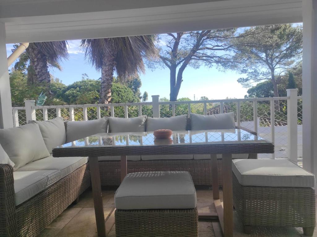 Balkon lub taras w obiekcie Chalet 60m² entièrement climatisé