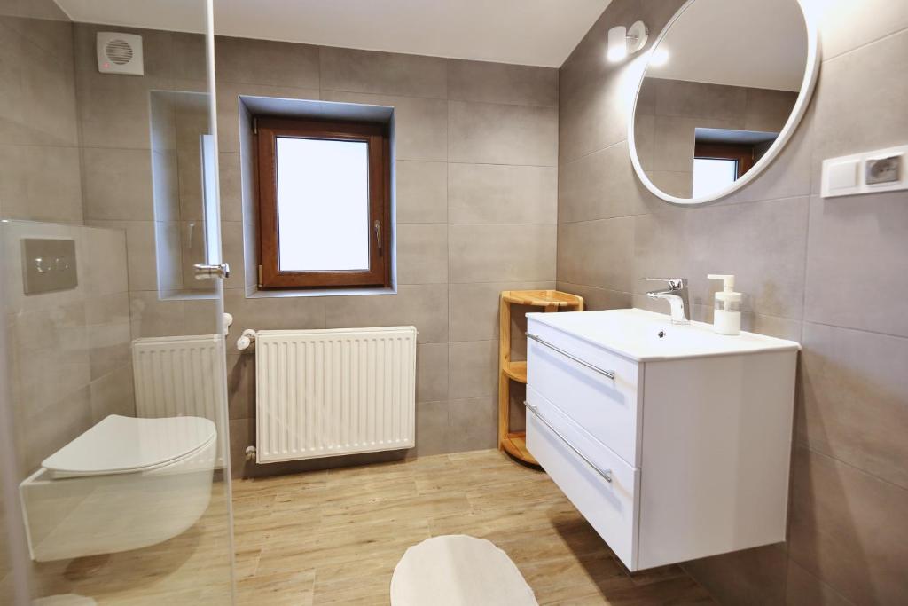 Kúpeľňa v ubytovaní Pokoje Gościnne Stanek