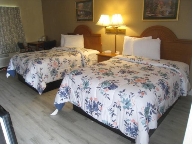 ein Hotelzimmer mit 2 Betten in einem Zimmer in der Unterkunft Relax Inn in Rome