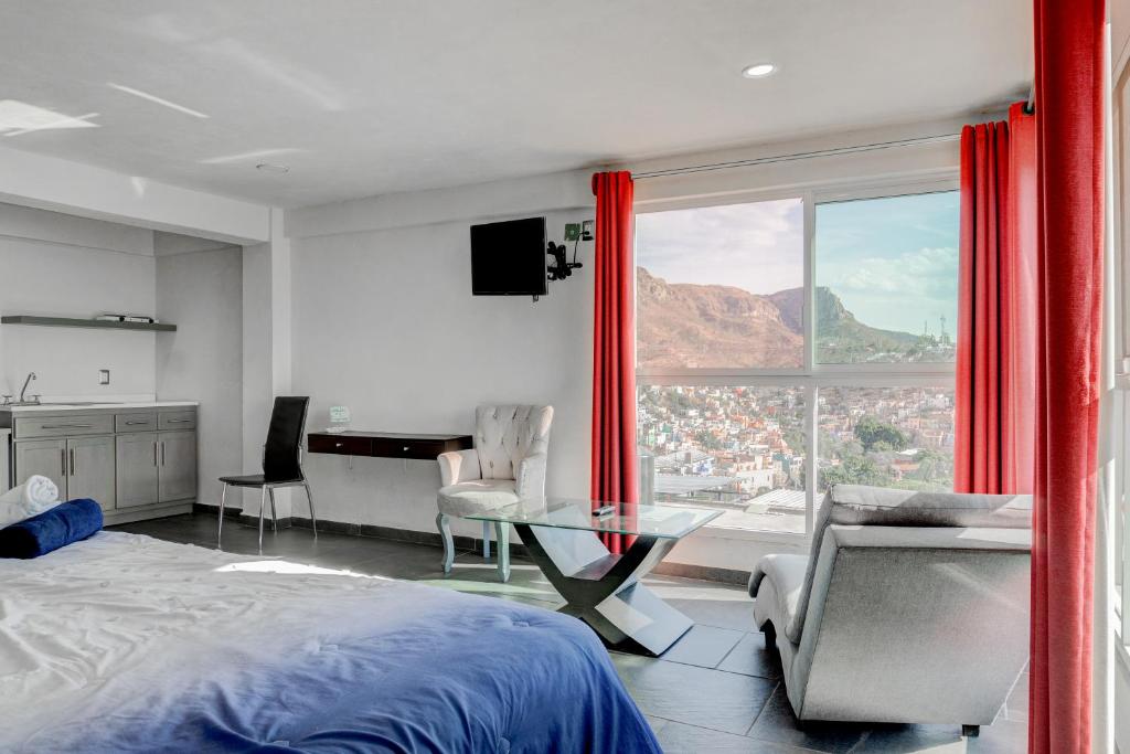 Nespecifikovaný výhled na hory nebo výhled na hory při pohledu z bed and breakfast