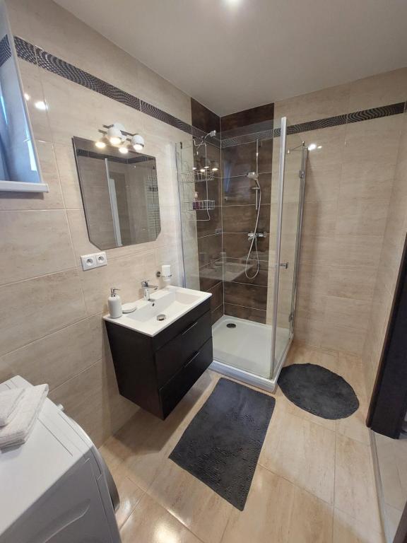 Koupelna v ubytování Frašták apartment