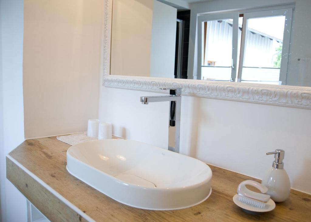 Koupelna v ubytování kleines Landhaus Bodensee