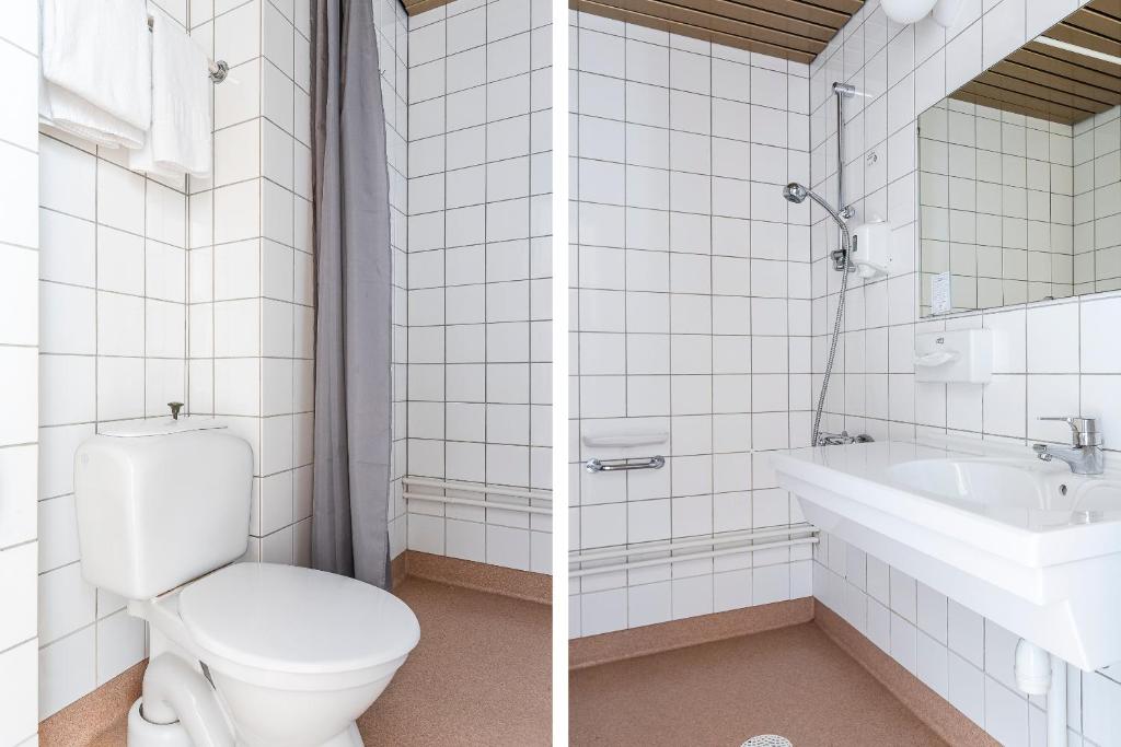 Koupelna v ubytování Hotell Kramm