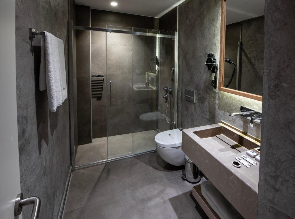 Koupelna v ubytování Hotel Bosfora