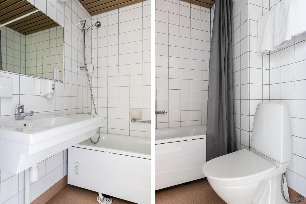 Koupelna v ubytování Hotell Kramm