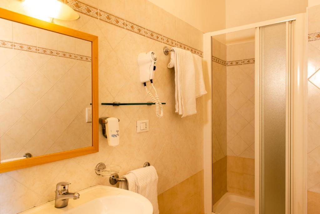 Koupelna v ubytování Hotel Minerva