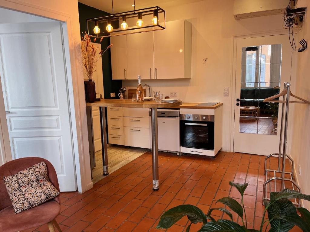 A cozinha ou cozinha compacta de Le Panier de Blanche