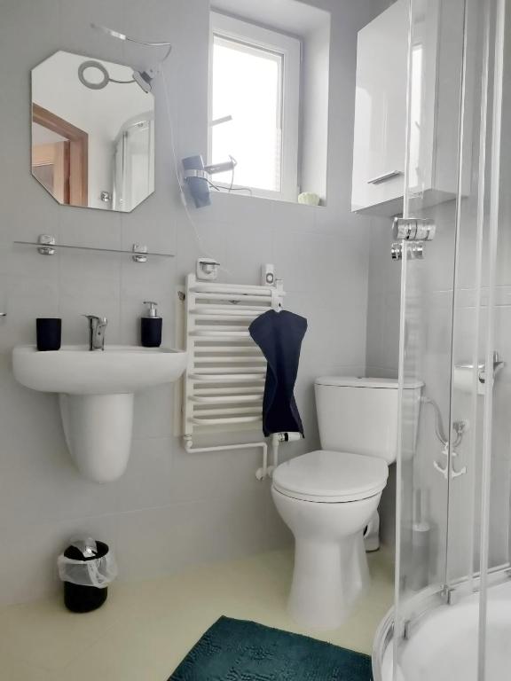 Kúpeľňa v ubytovaní Pokoje u Rybaka