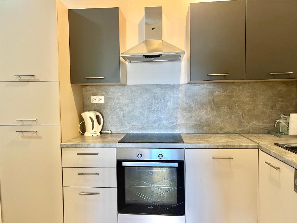 Kuchyňa alebo kuchynka v ubytovaní Apartmani Zeleni Raj