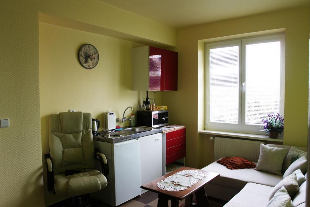 Kuchyň nebo kuchyňský kout v ubytování Villa Anastazis - Penzion Eden