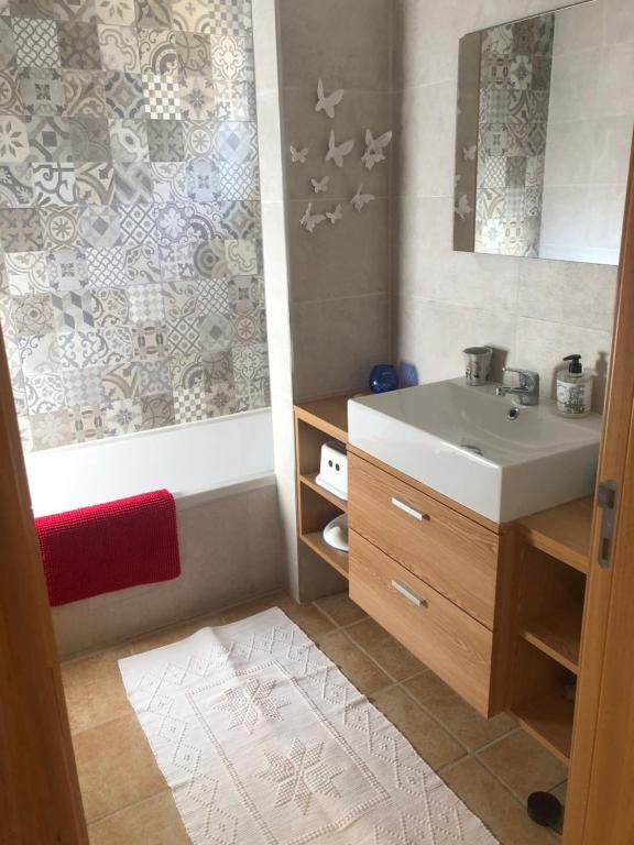 Koupelna v ubytování La petite maison