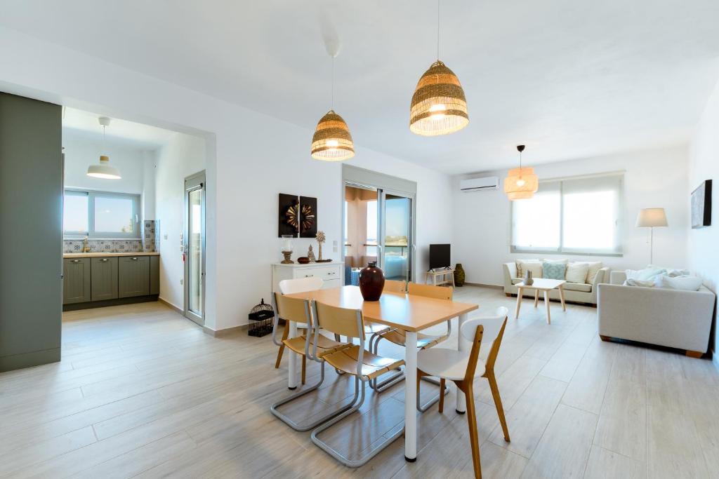 A television and/or entertainment centre at Akrotiri Seaside Project