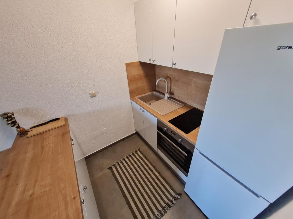 Kuchyň nebo kuchyňský kout v ubytování Holiday Park Lu-Ka