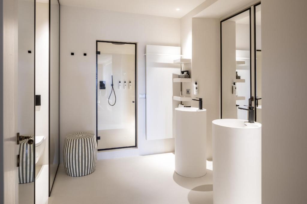 Koupelna v ubytování Hotel Palazzo Durazzo Suites