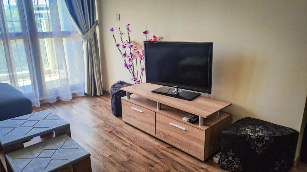 TV a/nebo společenská místnost v ubytování Europroperties Golden Line
