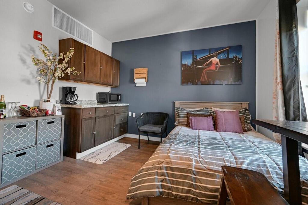 Kuchyň nebo kuchyňský kout v ubytování Beacon Hotel