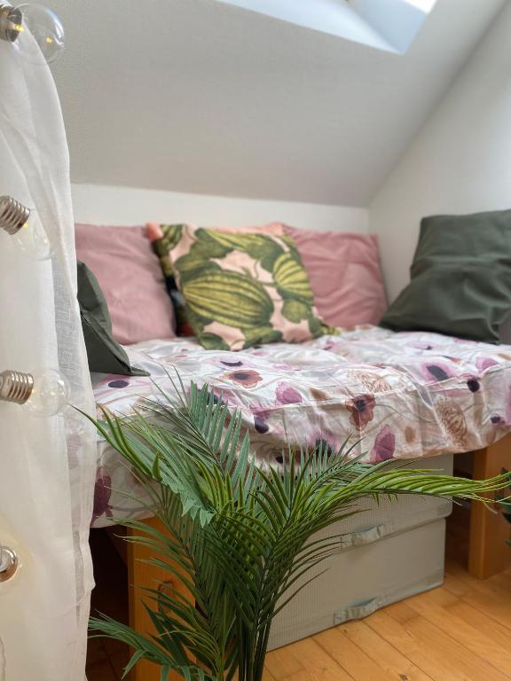 Postel nebo postele na pokoji v ubytování Kongenstofte house