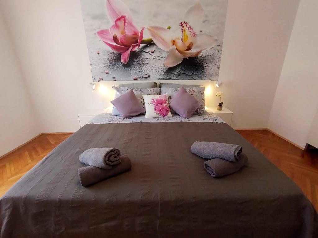 Posteľ alebo postele v izbe v ubytovaní Orchidea Apartment Split in the Centre