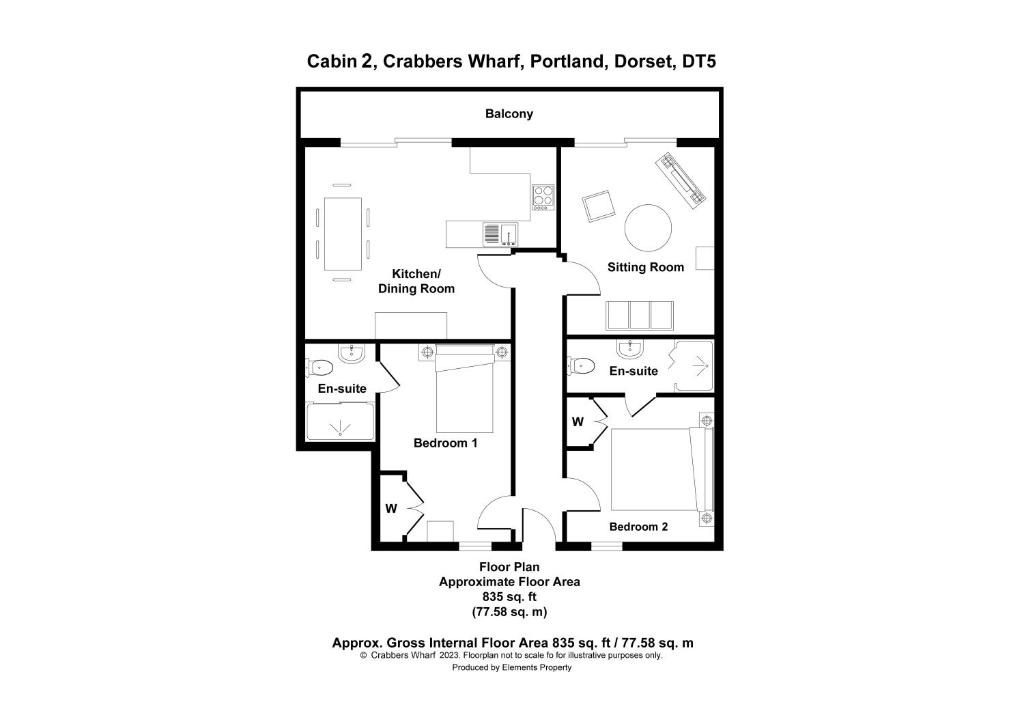 a floor plan of a house at Crabbers' Wharf in Portland